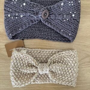 Knitted Headband Set with Pearls